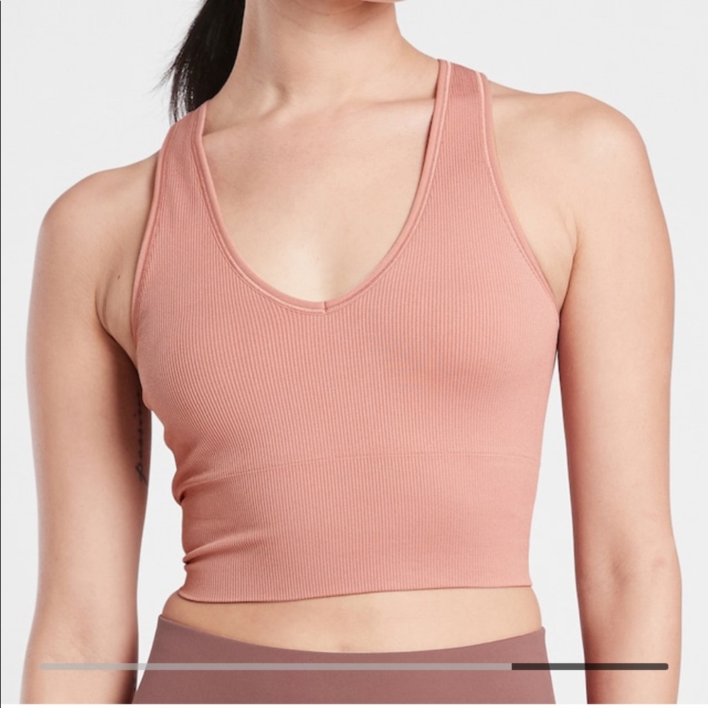 Athleta Aurora Crop Rib Tank XXS Palermo Pink